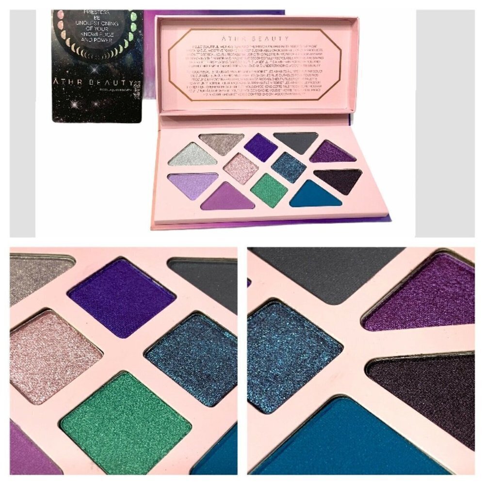 ATHR Beauty Moonlight Crystal Palette 12‎ Cosmic Shades Matte Shimmer Metallic